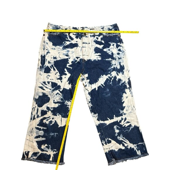 Kyoto Kasuals EST. 1996 Vintage Y2K Denim Bleach Wash Cropped Capri Size 9/10 - Picture 3 of 8